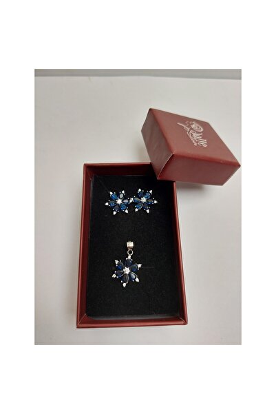 Crocodileskids Σετ από ασήμι 925, Πολύχρωμο λουλούδι με τηγανίτα, Leski Silve...