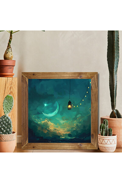 Tuba Decor Square Painting with Wooden Frame