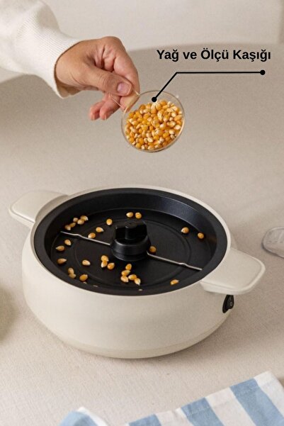 Rowenger ROW-500 Mısır Patlatma Makinesi Yağsız Ve Sağlıklı Popcorn 100gr Kapasite