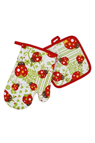 SHOPIENS Set of Oven Mitt and Decorative Napkin for Easter