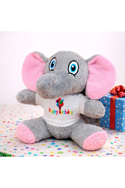Livenda Happy Birthday T-Shirt Plush Toy Elephant