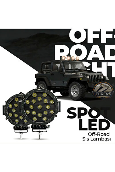 STS Oto Aksesuar Off-Road Sis Lambası Siyah 16 cm 17 LED 1 Adet – 4x4, Arazi ...