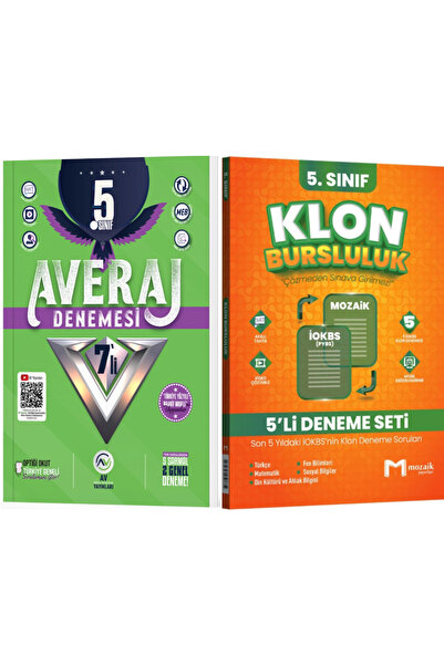 Mozaik Yayınları 5. Sınıf Klon Bursluluk 5Li Deneme ve AvYayınları 7Li Genel ...