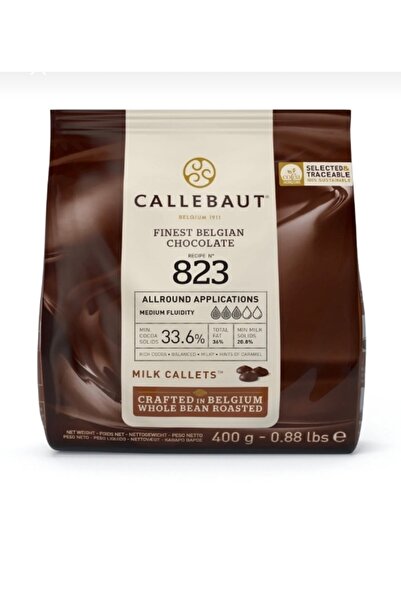 deliay Callebaut 823 sütlü kuvertür sütlü drop çikolata 400 gr
