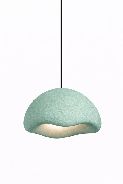 Limon 3D Desing Modern Beton Görünümlü Sarkıt Avize | Minimal Dalga Form | E2...