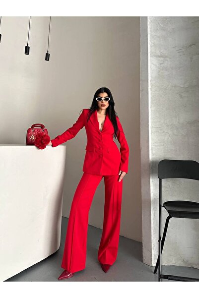 MODA ELAGANT KESİM DÜĞMELİ ÇEKET PANTOLON TAKIM