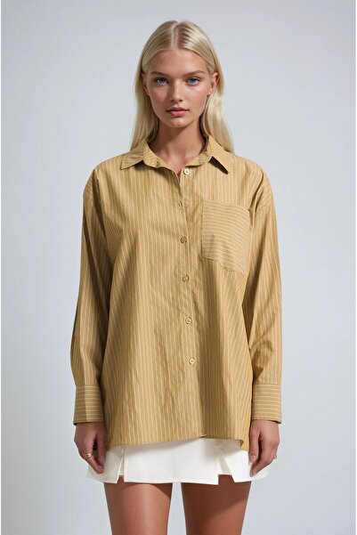 Lijuri Cămașă supradimensionată cu dungi și buzunare 3495