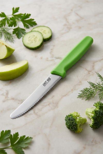 Cavit İnox Sebze Bıçağı Dişli Domates Bıçağı Yeşil