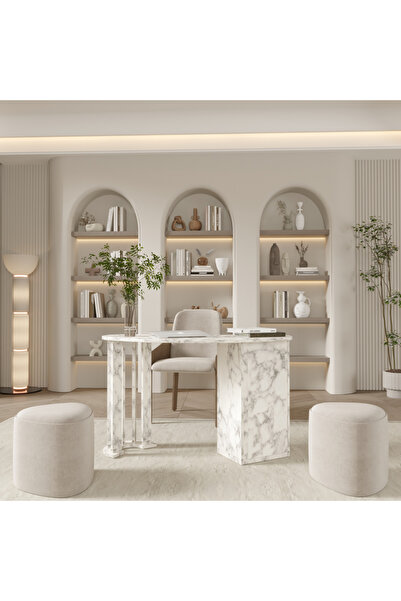 klubeconcept HÜNKÂR Mimari Kavisli Ofis Masası Çalışma Masası 150 cm