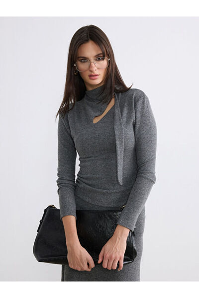 LC Waikiki Tie-Neck Women's Knitwear Sweater