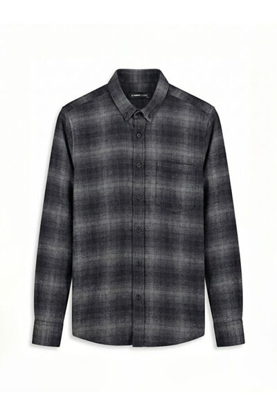 LC Waikiki Rmz Gi̇yi̇m Farkiyla Regular Fit Wool Blend Men's Shirt