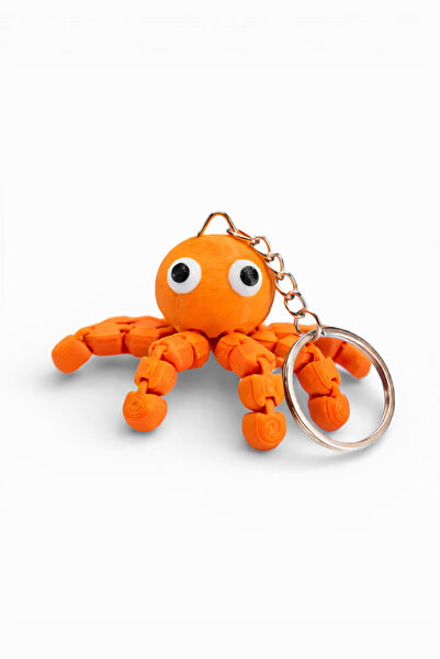 Bonolupo Articulated Movable Cute Octopus Keychain Bag and Car Ornament