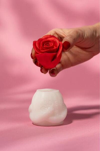 rufus concept 3D Gül Goncası Silikon Mum Kalıbı