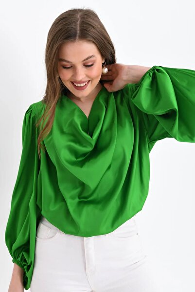 Park Karon Women's Degaje Collar, Padded Shoulders, Sleeves and Sleeves with ...