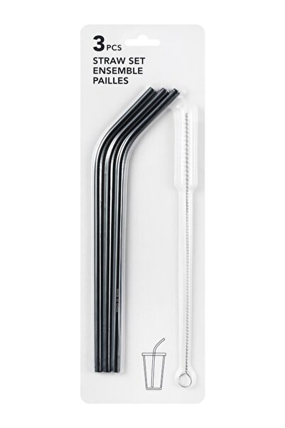 Miniso 3'lü Metal Pipet Seti