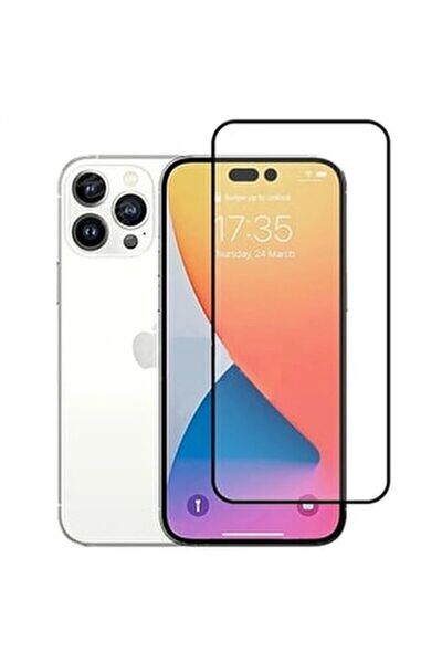 MericLine واقي شاشة متوافق مع هاتف آيفون 14 برو 9D يغطي الشاشة بالكامل ولا يت...