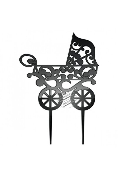Decoratiuni Dulci Topper carucior plexiglas - Negru