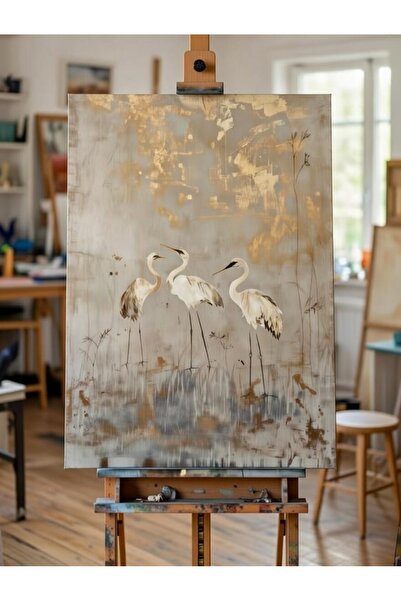 Nurşahın Resimleri El Yapımı Kuş Dekoratif Kanvas Tablo