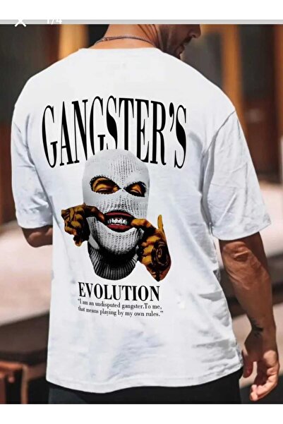 Lario Street Style Printed Oversize Women'S/Men's Unisex Crew Neck Tshirt