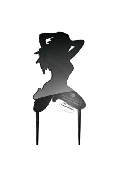 Decoratiuni Dulci Topper tort, dansatoare exotica - Negru