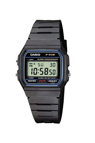 Casio Classic Digital Watch Model F-91 W-1 - 33 mm - Black for Men