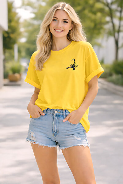 ArtYus Scorpion Printed Cotton Relaxed Fit Round Neck Unisex T-Shirt