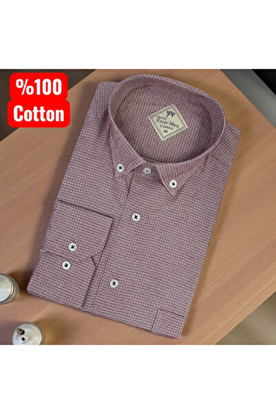 EREN STYLE Cotton Long Sleeve Single Pocket Shirt (Regular Fit)