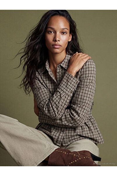 LC Waikiki Çelebi Store'dan Kaliteli Parçalar Beli Büzgülü Kareli DesenKadın ...