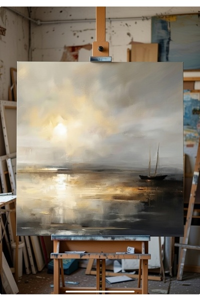 Nurşahın Resimleri El Yapımı Naturel Dekoratif Kanvas Tablo