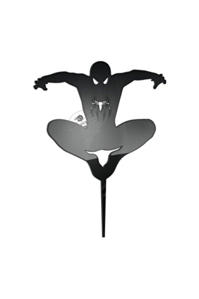 Decoratiuni Dulci Topper tort Spiderman - Negru