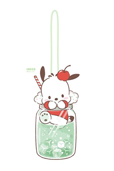 SANRIO Lisanslı Renkli Yaz Koleksiyonu Araba Kolye Ucu (Pochacco)