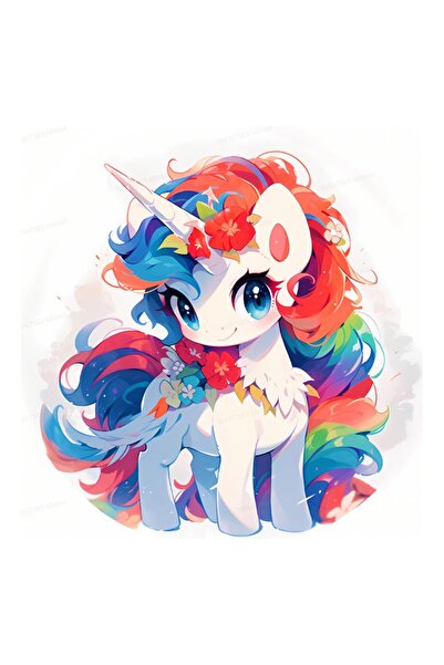 Miniso Yuvarlak Elmas Çerçeveli Tablo (Tek Boynuzlu At)