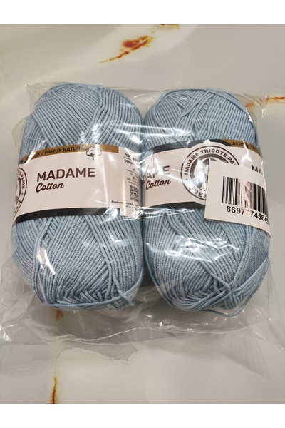 Ören Bayan MADAME COTTON Açık Mavi El Örgü İpi (2 Adet)- (Amigurumi İpi) - Re...
