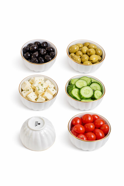 İpek 6 Lİ ÇEREZLİK KAHVALTILIK LOKUMLUK SOSLUK KÜÇÜK KASE