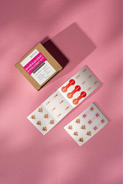 rufus concept مجموعة ملصقات خيطية لعيد الحب 100 قطعة