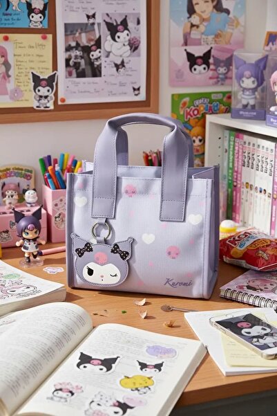 SANRIO Lisanslı Kuromi Kare Beslenme Çantası