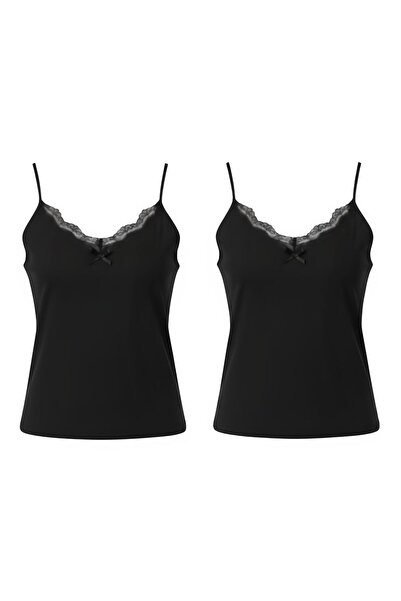 Retrobird 2-Piece Lace Detailed Athlete's Underwear Women's Black