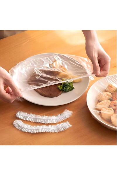 ZS DEMİR وعاء مطاطي وغطاء صحن 100 قطعة (20 سم)