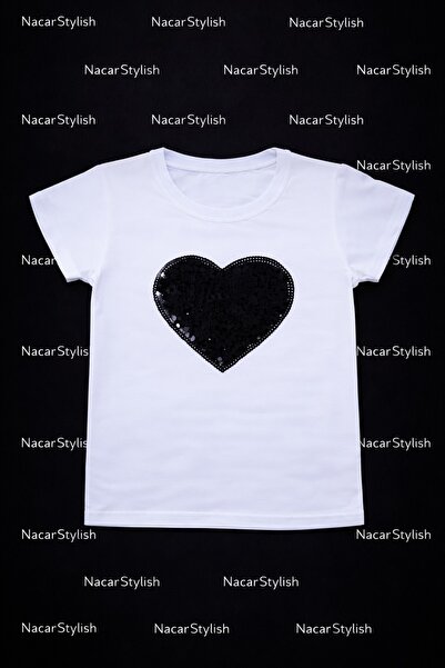 Nacar Kız Çocuk 23 Nisan 29 Ekim Gösteri Kalp Baskılı T-shirt - 23 Nisan Göst...