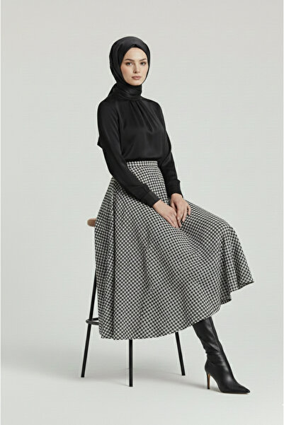 Mina Terzi&Butik Kaz ayağı kloş etek