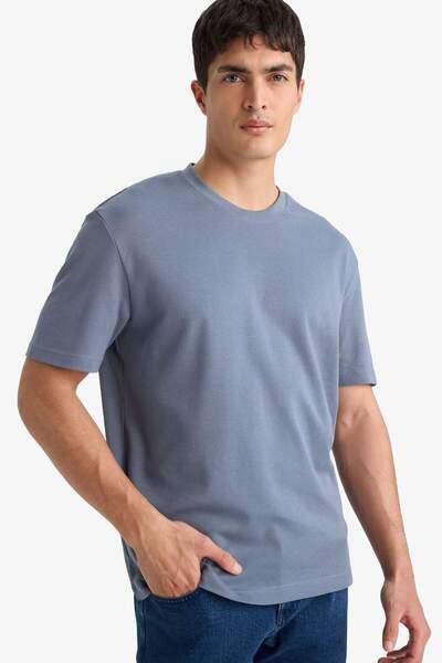 DeFacto 100% Cotton Basic T-Shirt E7961Ax26Sp