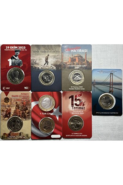 emir koleksiyon coin & paper collection 7 ADET ÖZEL TEMALI PARA – 1 LİRA + 5 ...