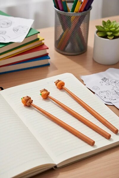 Miniso Mutlu Fırın Serisi Sallanır Jel Kalem (0,5 mm, Siyah) (3 Çeşitli Model)