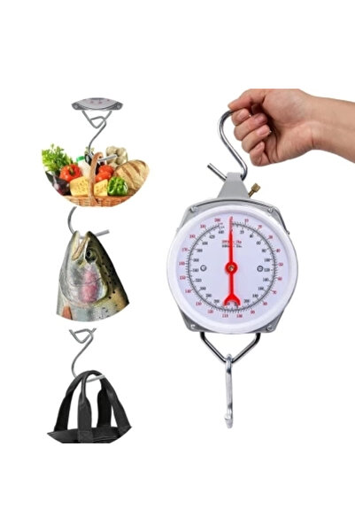 Lisinya 100 kg Kapasiteli Askılı Terazi - Dayanıklı, Net Kadranlı, Çift Ölçü ...