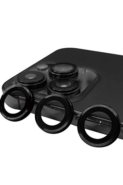 Mey İthalat ®   iPhone 15 Pro Max Raze Metal Camera Lens - Black