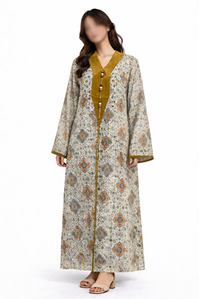 RONZA Women's jalabiya with chest embroidery