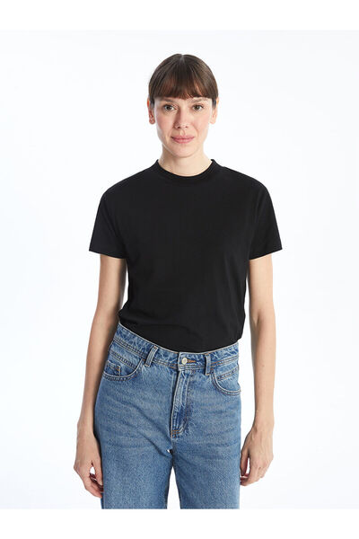 LC Waikiki Damen-T-Shirt mit Stehkragen (S5)