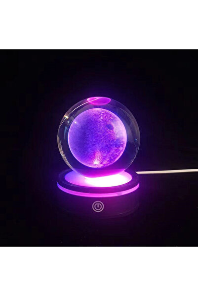 TTT Full Moon Design Rotating Glass Globe with USB