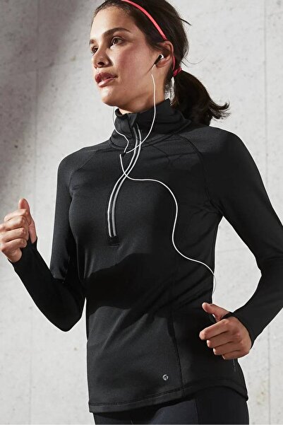 Tchibo Women High Neck Training Jacket, Black