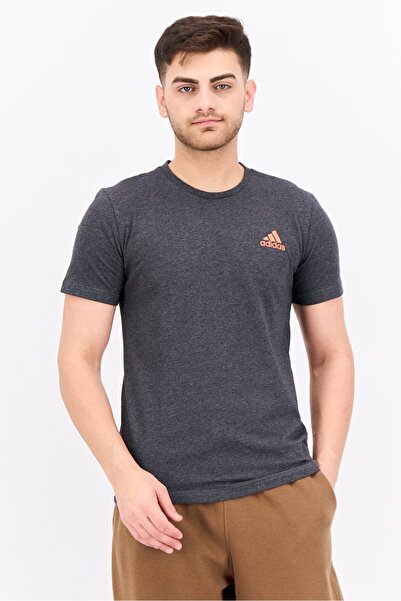 adidas Men Sportswear Fit Short Sleeve Outdoor T Shirt, Grey